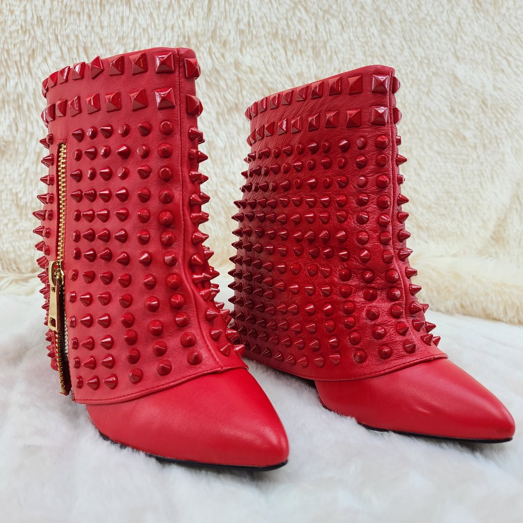 Lust For Life Battle Studded Leather Ankle Boot